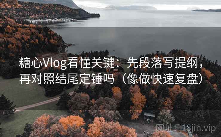 糖心Vlog看懂关键：先段落写提纲，再对照结尾定锤吗（像做快速复盘）
