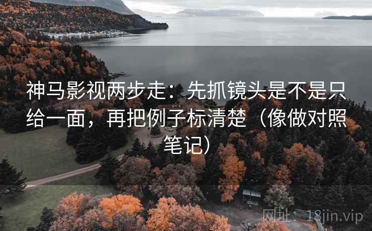 神马影视两步走：先抓镜头是不是只给一面，再把例子标清楚（像做对照笔记）